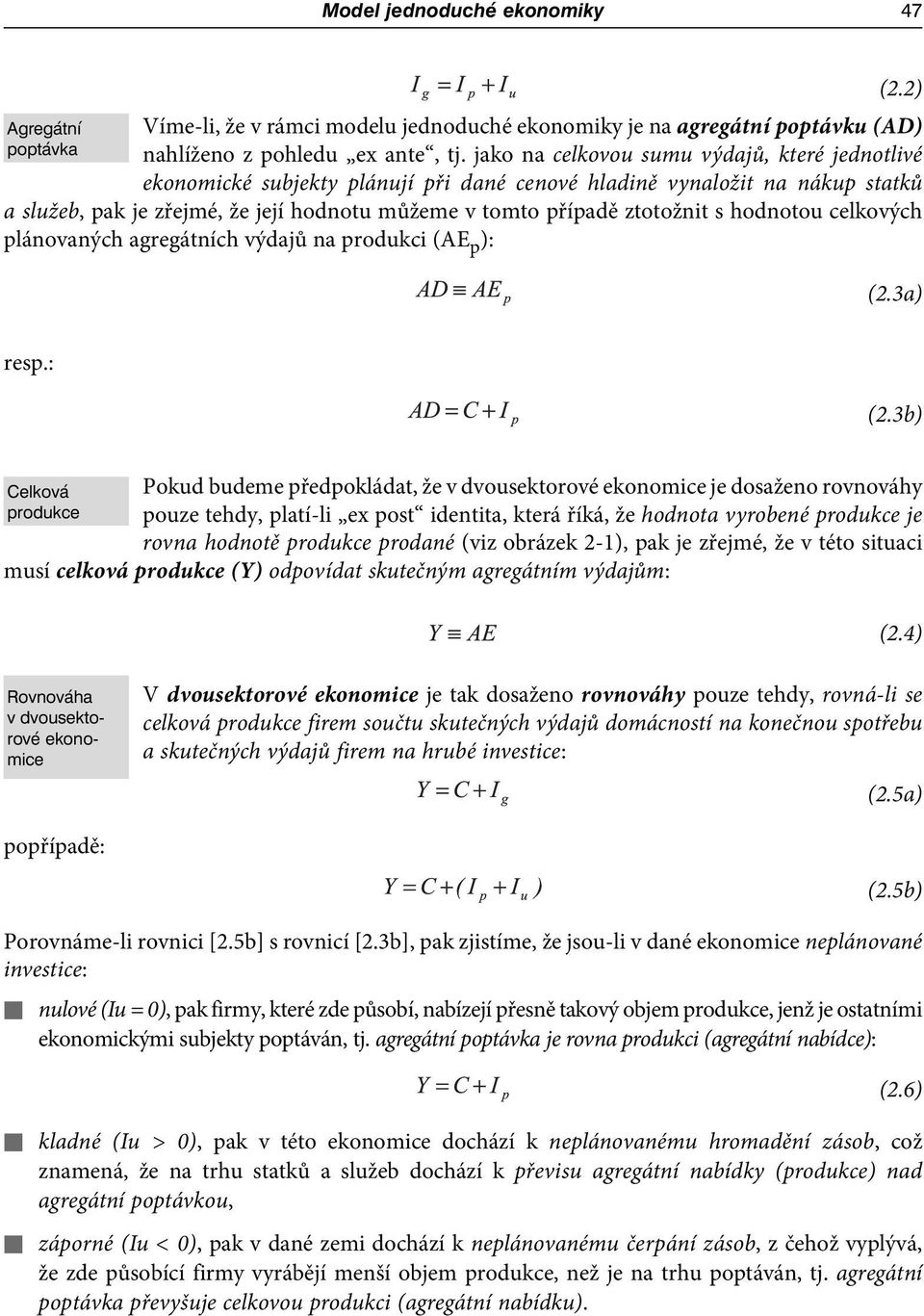 s hodnotou celkových plánovaných agregátních výdajů na produkci (AE p ): (2.