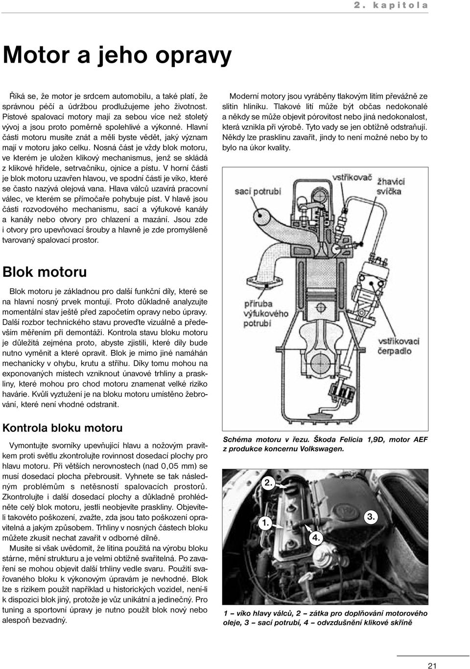 Motor a jeho opravy. Blok motoru. Kontrola bloku motoru. 2. kapitola PDF  Free Download