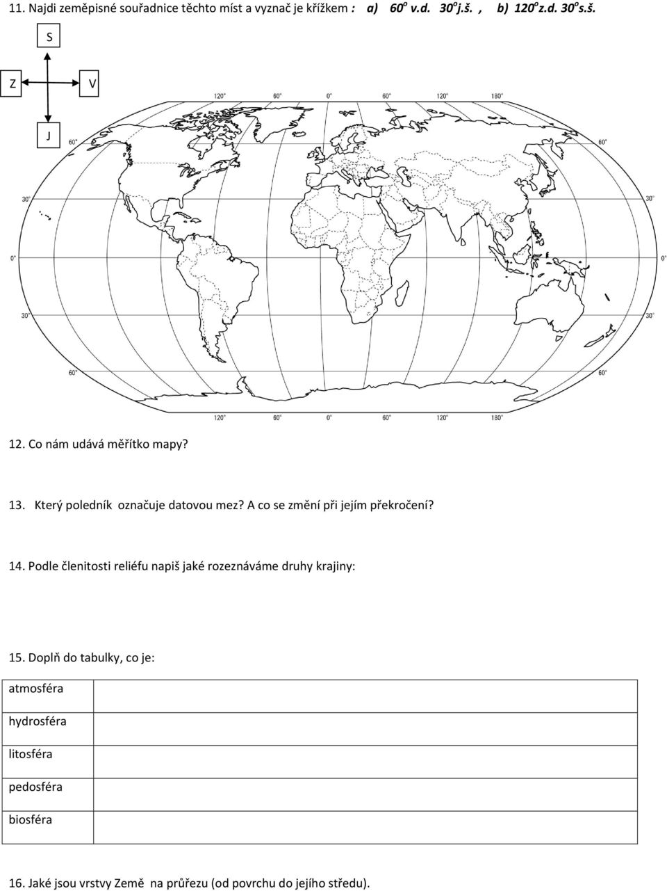 Šablona č ZEMĚPIS. Výstupní test ze zeměpisu - PDF Stažení zdarma