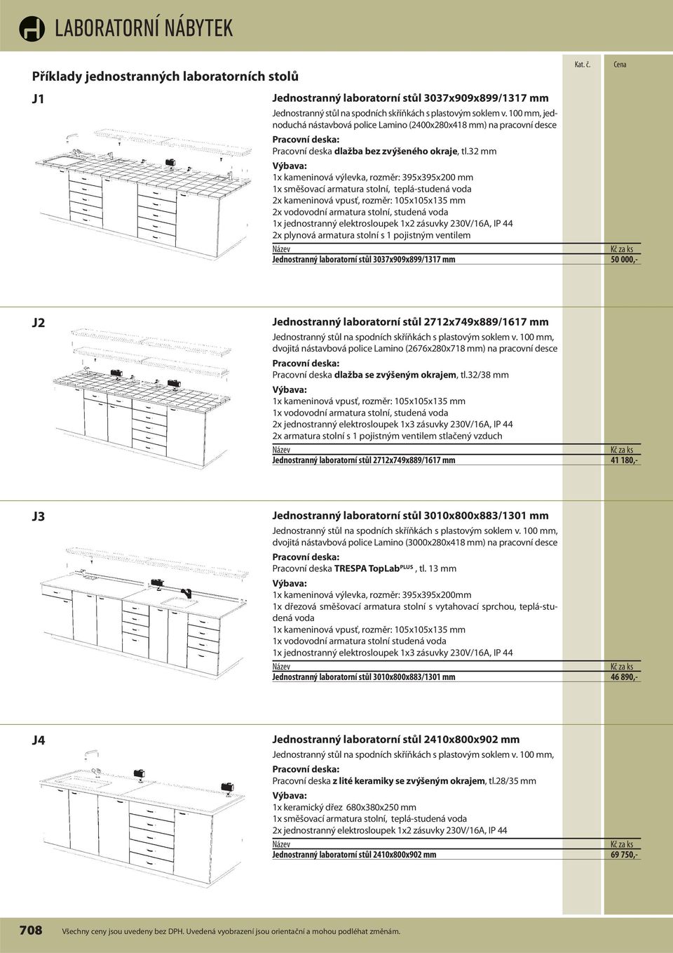 32 mm Výbava: 1x kameninová výlevka, rozměr: 395x395x200 mm 1x směšovací armatura stolní, teplá-studená voda 2x kameninová vpusť, rozměr: 105x105x135 mm 2x vodovodní armatura stolní, studená voda 1x