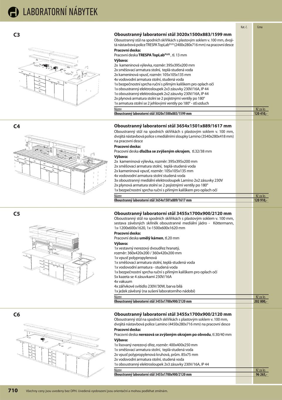 13 mm Výbava: 2x kameninová výlevka, rozměr: 395x395x200 mm 2x směšovací armatura stolní, teplá-studená voda 2x kameninová vpusť, rozměr: 105x105x135 mm 4x vodovodní armatura stolní, studená voda 1x
