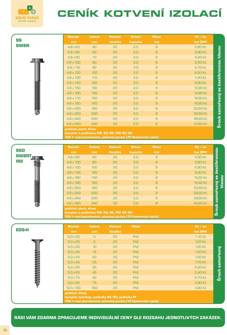 2,0 8 14,90 Kč 4,8 x 170 150 20 2,0 8 16,90 Kč 4,8 x 180 160 20 2,0 8 18,90 Kč 4,8 x 200 180 20 2,0 8 22,60 Kč 4,8 x 220 200 20 2,0 8 28,80 Kč 4,8 x 240 220 20 2,0 8 38,80 Kč 4,8 x 260 240 20 2,0 8