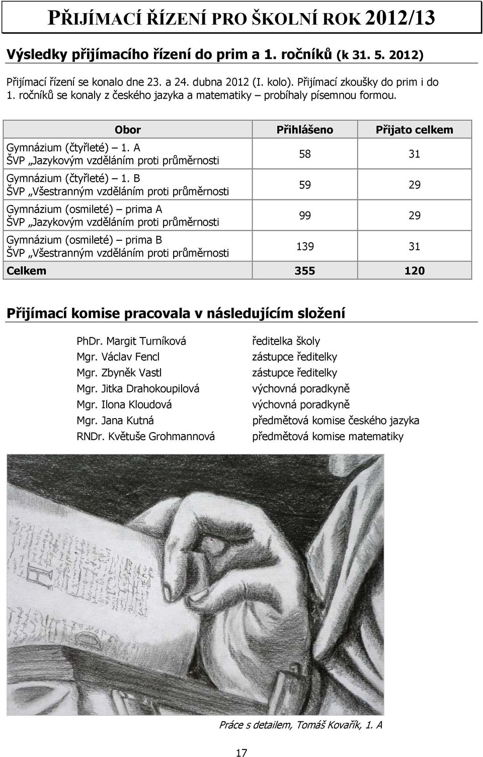 A ŠVP Jazykovým vzděláním proti průměrnosti Gymnázium (čtyřleté) 1.