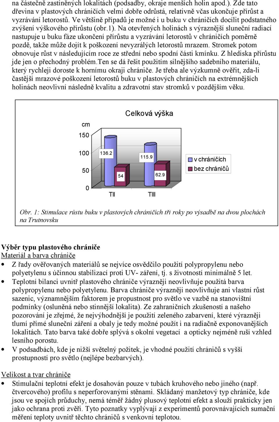 Na otevřených holinách s výraznější sluneční radiací nastupuje u buku fáze ukončení přírůstu a vyzrávání letorostů v chráničích poměrně pozdě, takže může dojít k poškození nevyzrálých letorostů