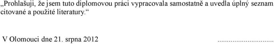 úplný seznam citované a použité