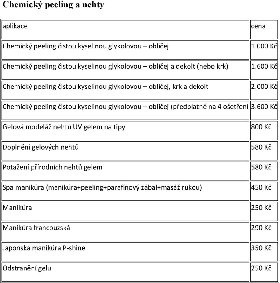 000 Kč Chemický peeling čistou kyselinou glykolovou obličej (předplatné na 4 ošetření 3.