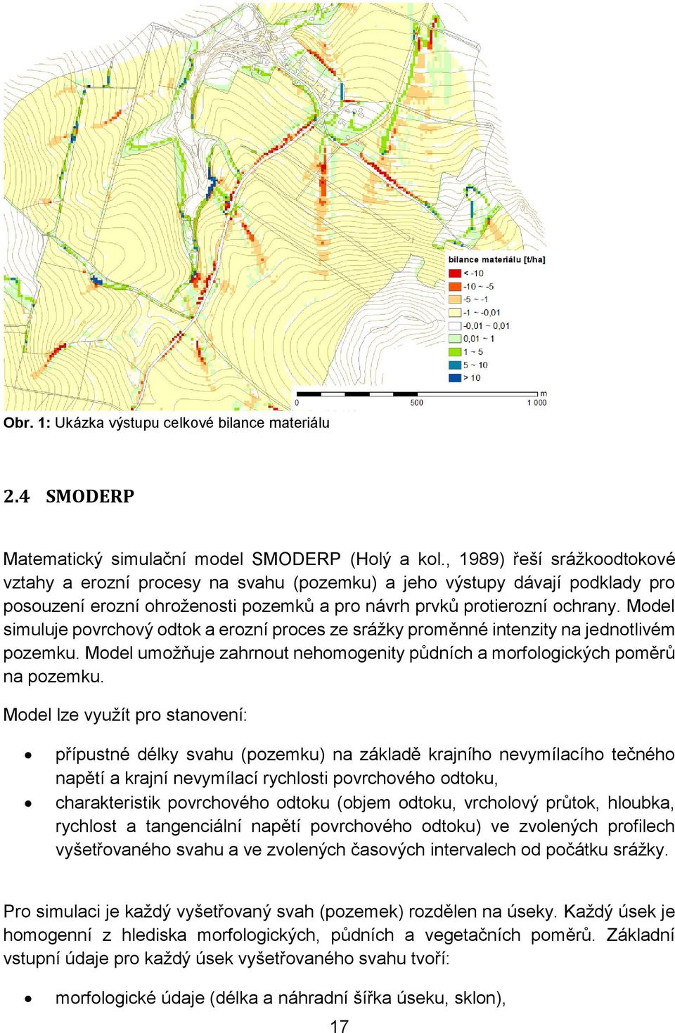 Model simuluje povrchový odtok a erozní proces ze srážky proměnné intenzity na jednotlivém pozemku. Model umožňuje zahrnout nehomogenity půdních a morfologických poměrů na pozemku.