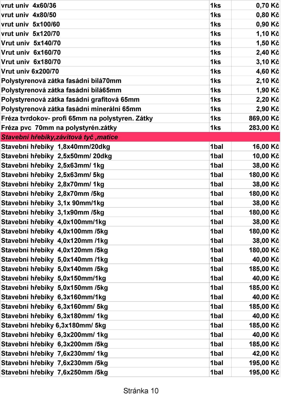 2,20 Kč Polystyrenová zátka fasádní minerální 65mm 1ks 2,90 Kč Fréza tvrdokov- profi 65mm na polystyren. Zátky 1ks 869,00 Kč Fréza pvc 70mm na polystyrén.