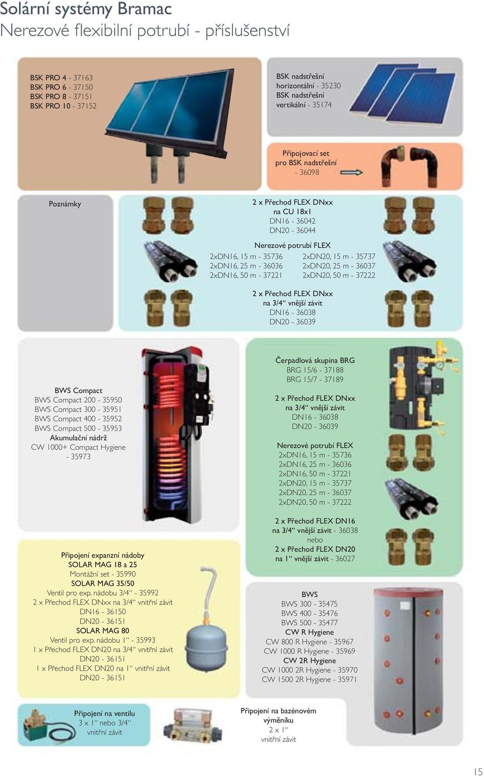 x Přechod FLEX DNxx na 3/4 vnější závit DN16-36038 DN20-36039 2xDN20, 15 m - 35737 2xDN20, 25 m - 36037 2xDN20, 50 m - 37222 BWS Compact BWS Compact 200-35950 BWS Compact 300-35951 BWS Compact