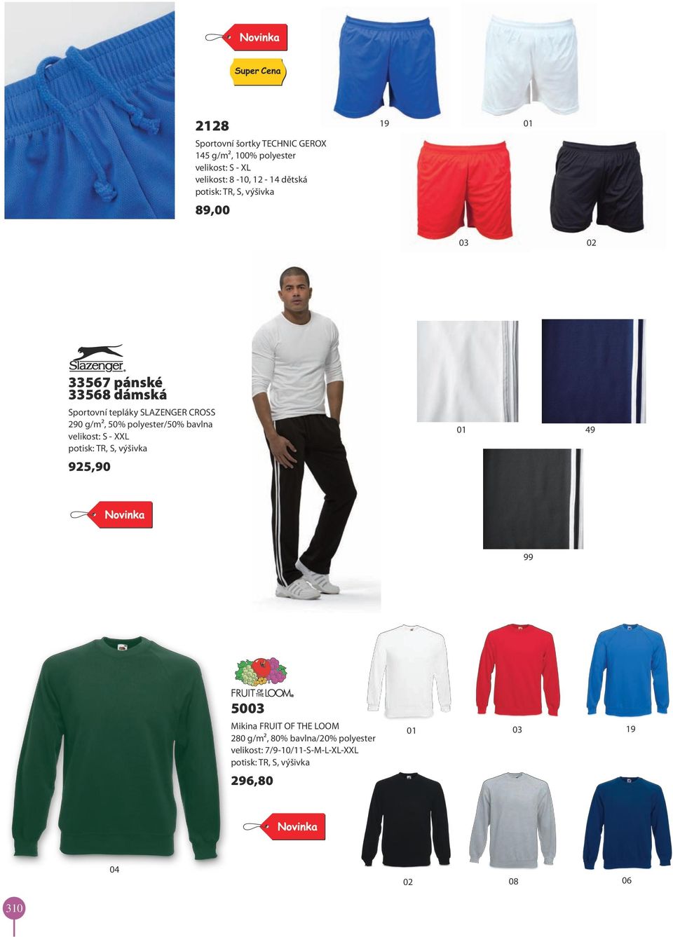 SLAZENGER CROSS 290 g/m², 50% polyester/50% bavlna velikost: S - XXL 925,90 49 99 50