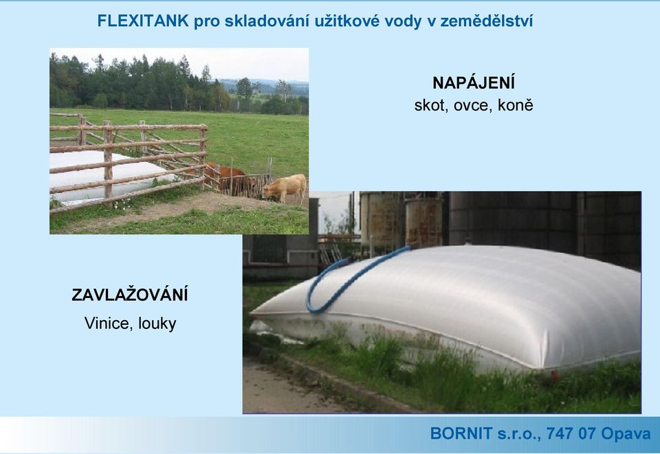 zemědělství NAPÁJENÍ