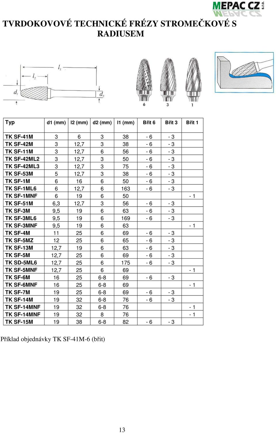 SF-3M 9,5 19 6 63-6 - 3 TK SF-3ML6 9,5 19 6 169-6 - 3 TK SF-3MNF 9,5 19 6 63-1 TK SF-4M 11 25 6 69-6 - 3 TK SF-5MZ 12 25 6 65-6 - 3 TK SF-13M 12,7 19 6 63-6 - 3 TK SF-5M 12,7 25 6 69-6 - 3 TK SD-5ML6