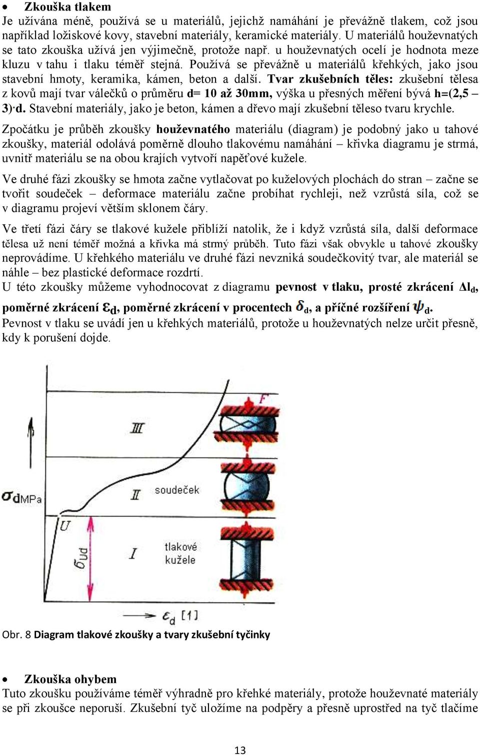 Pouţívá se převáţně u materiálů křehkých, jako jsou stavební hmoty, keramika, kámen, beton a další.