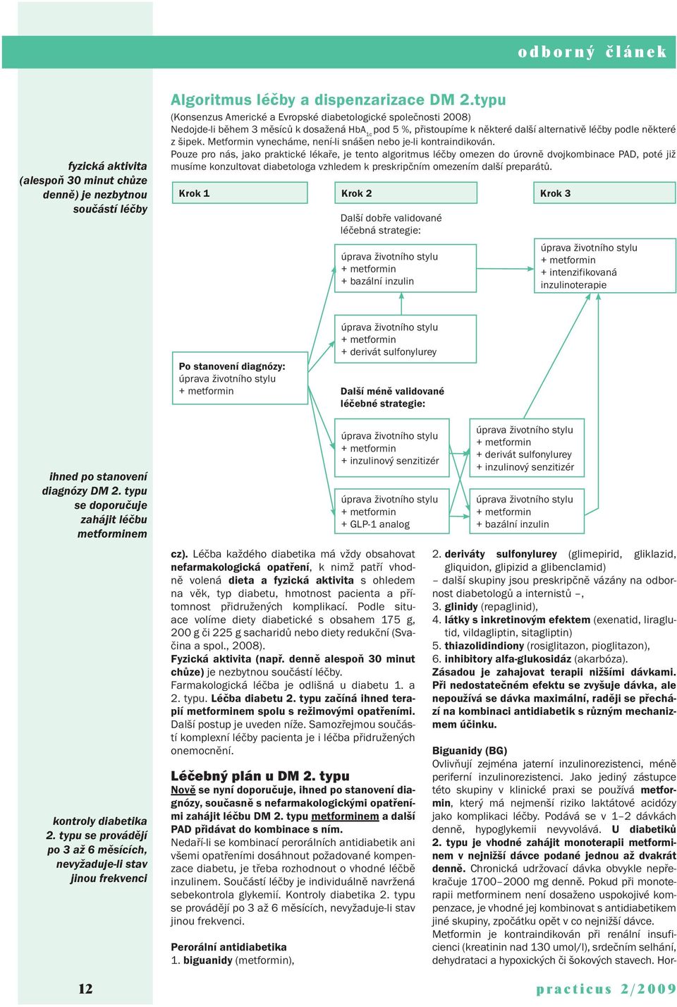 Metformin vynecháme, není-li snášen nebo je-li kontraindikován.