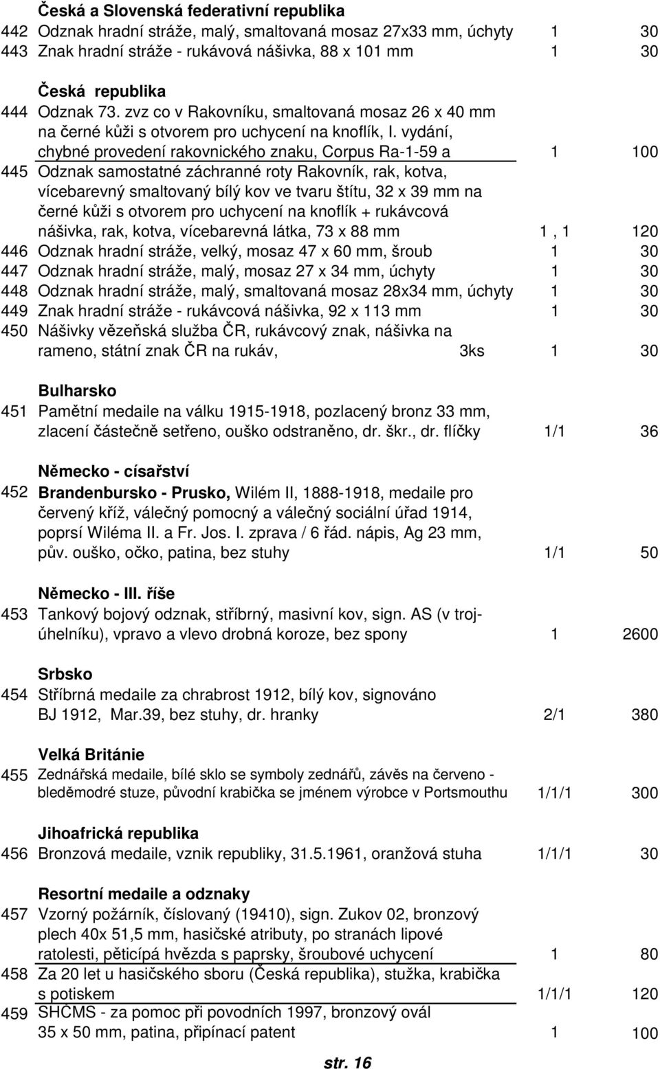 vydání, chybné provedení rakovnického znaku, Corpus Ra-1-59 a 1 100 CA13 445 Odznak samostatné záchranné roty Rakovník, rak, kotva, vícebarevný smaltovaný bílý kov ve tvaru štítu, 32 x 39 mm na černé