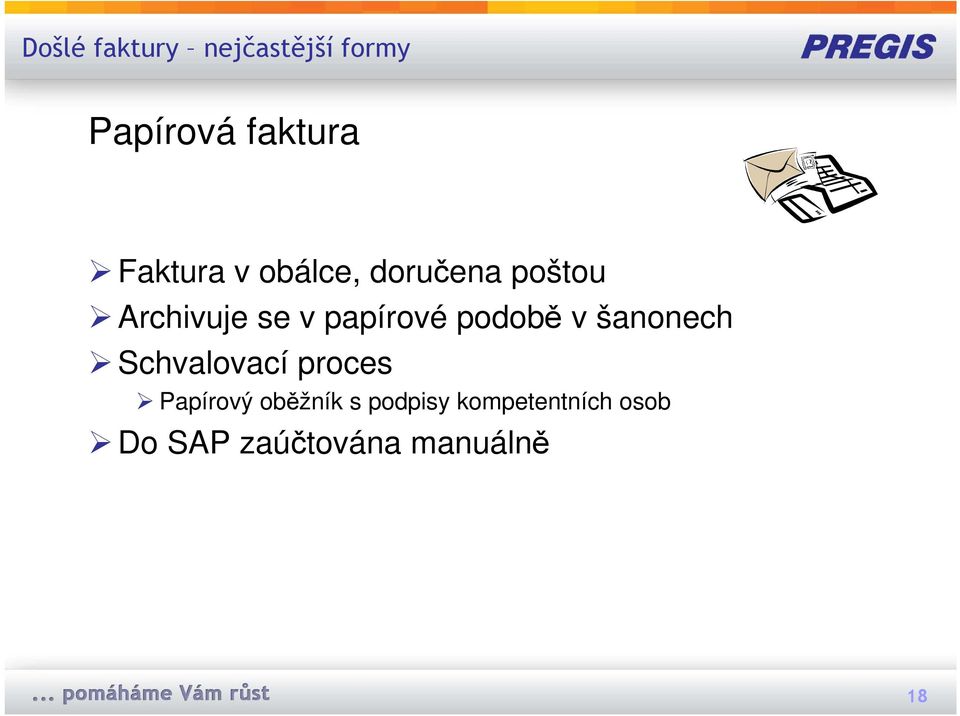 papírové podobě v šanonech Schvalovací proces Papírový