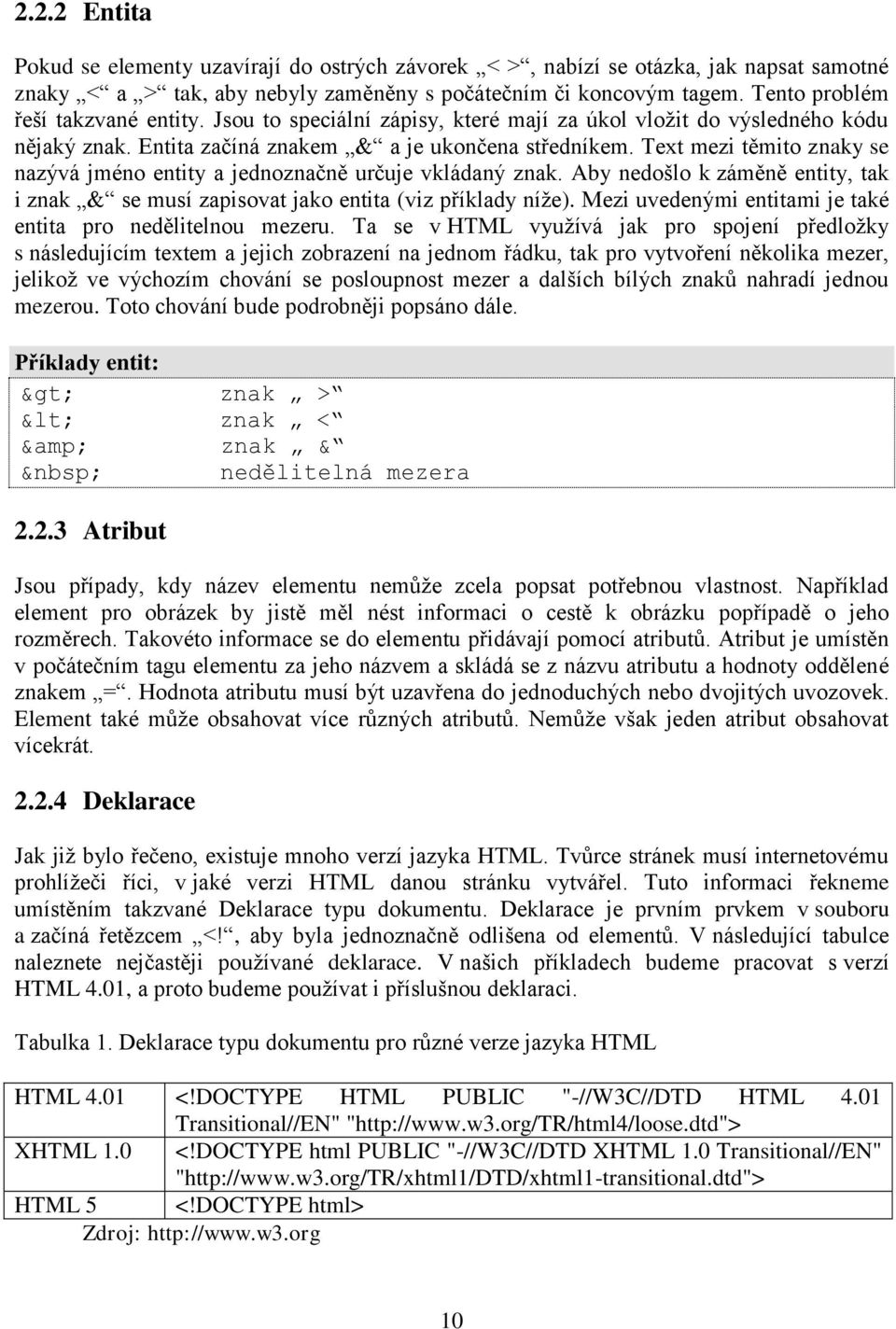 Text mezi těmito znaky se nazývá jméno entity a jednoznačně určuje vkládaný znak. Aby nedošlo k záměně entity, tak i znak & se musí zapisovat jako entita (viz příklady níže).