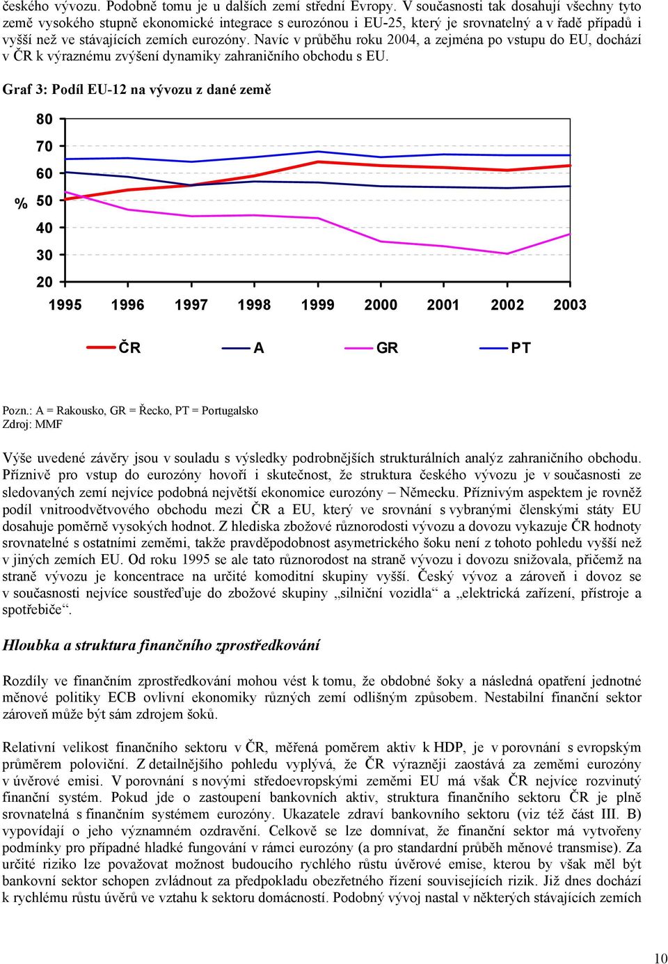 Navíc v průběhu roku 2004, a zejména po vstupu do EU, dochází v ČR k výraznému zvýšení dynamiky zahraničního obchodu s EU.