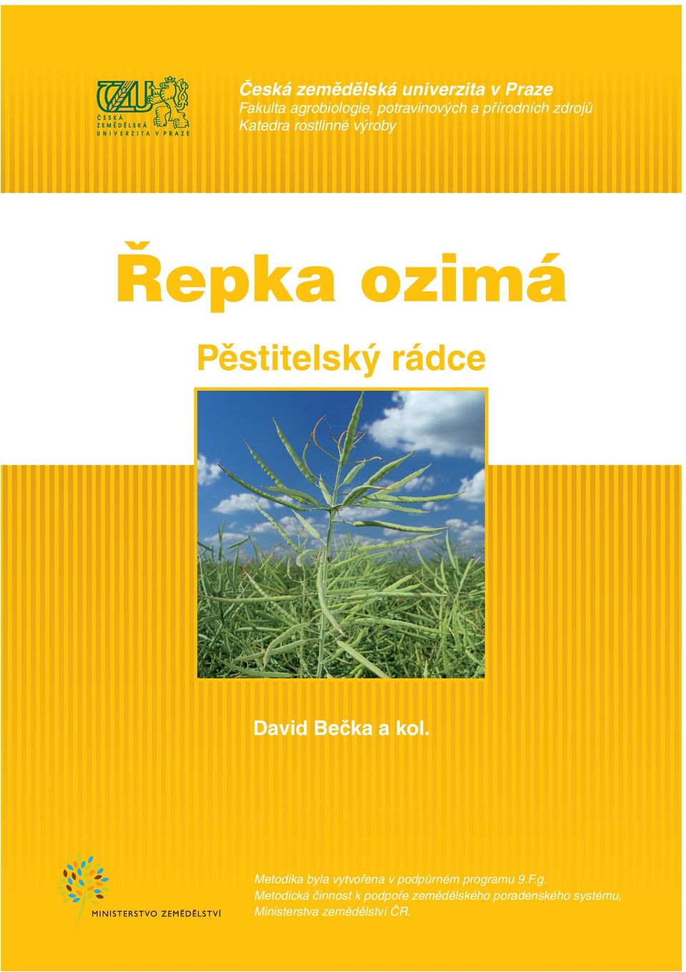David Bečka a kol. Metodika byla vytvořena v podpůrném progr