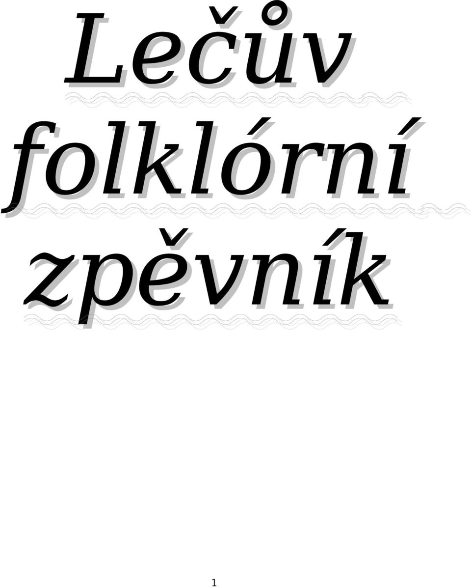 zpěvník 1
