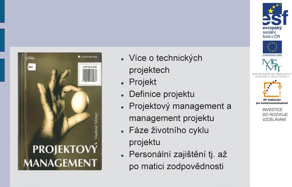 management projektu Fáze životního cyklu