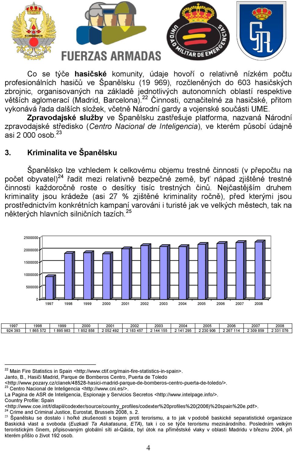 Zpravodajské služby ve Španělsku zastřešuje platforma, nazvaná Národní zpravodajské středisko (Centro Nacional de Inteligencia), ve kterém působí údajně asi 2 000 osob. 23 3.