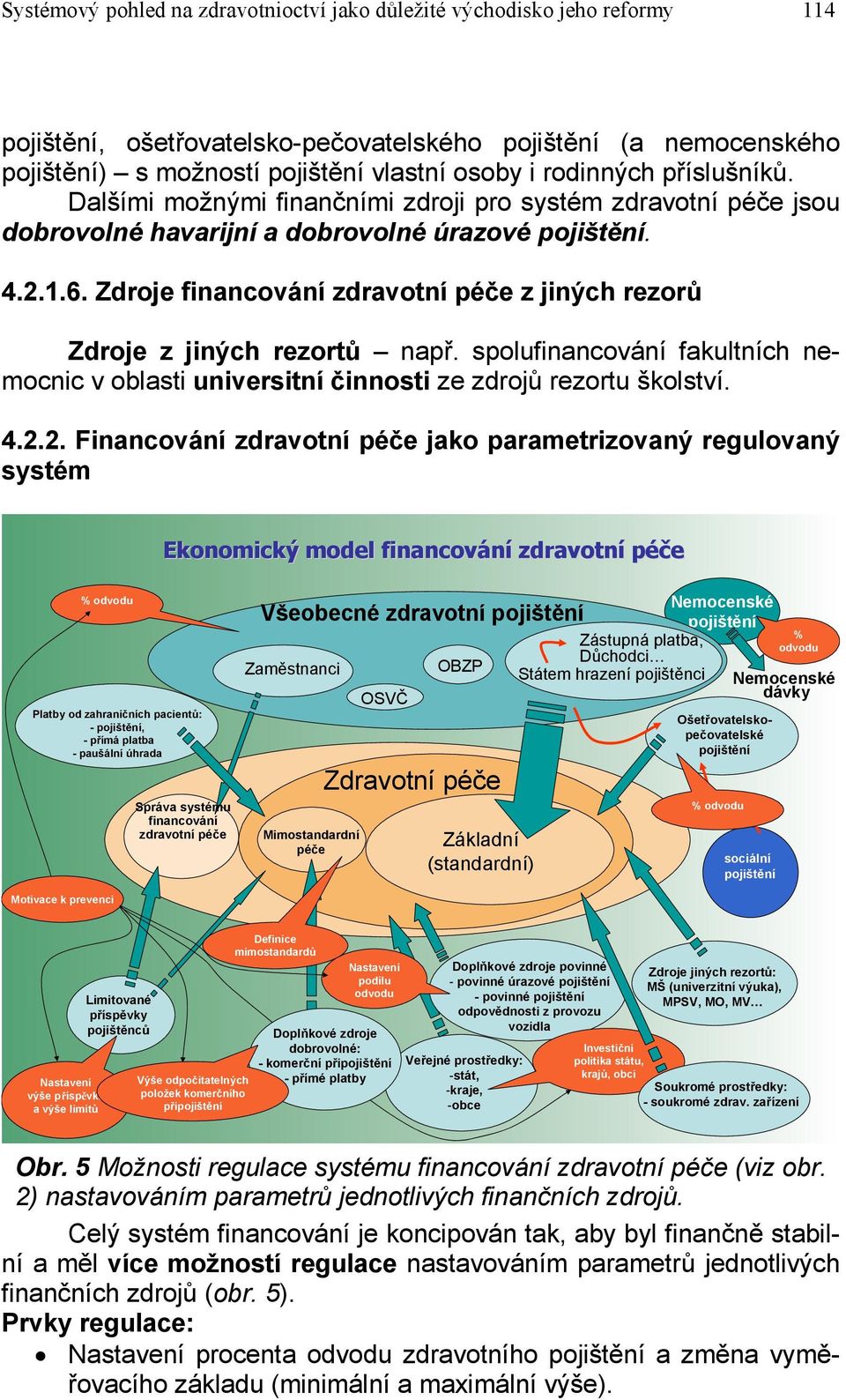 Zdroje financování zdravotní péče z jiných rezorů Zdroje z jiných rezortů např. spolufinancování fakultních nemocnic v oblasti universitní činnosti ze zdrojů rezortu školství. 4.2.