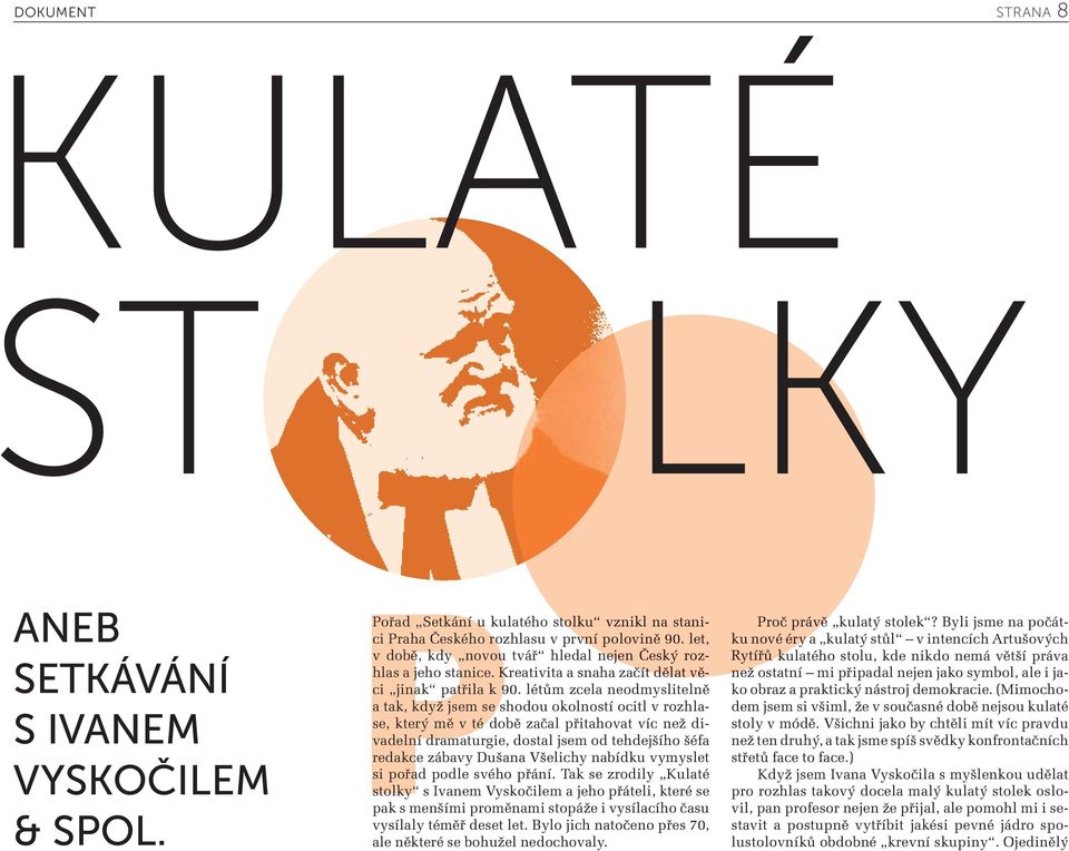 létům zcela neodmyslitelně a tak, když jsem se shodou okolností ocitl v rozhlase, který mě v té době začal přitahovat víc než divadelní dramaturgie, dostal jsem od tehdejšího šéfa redakce zábavy