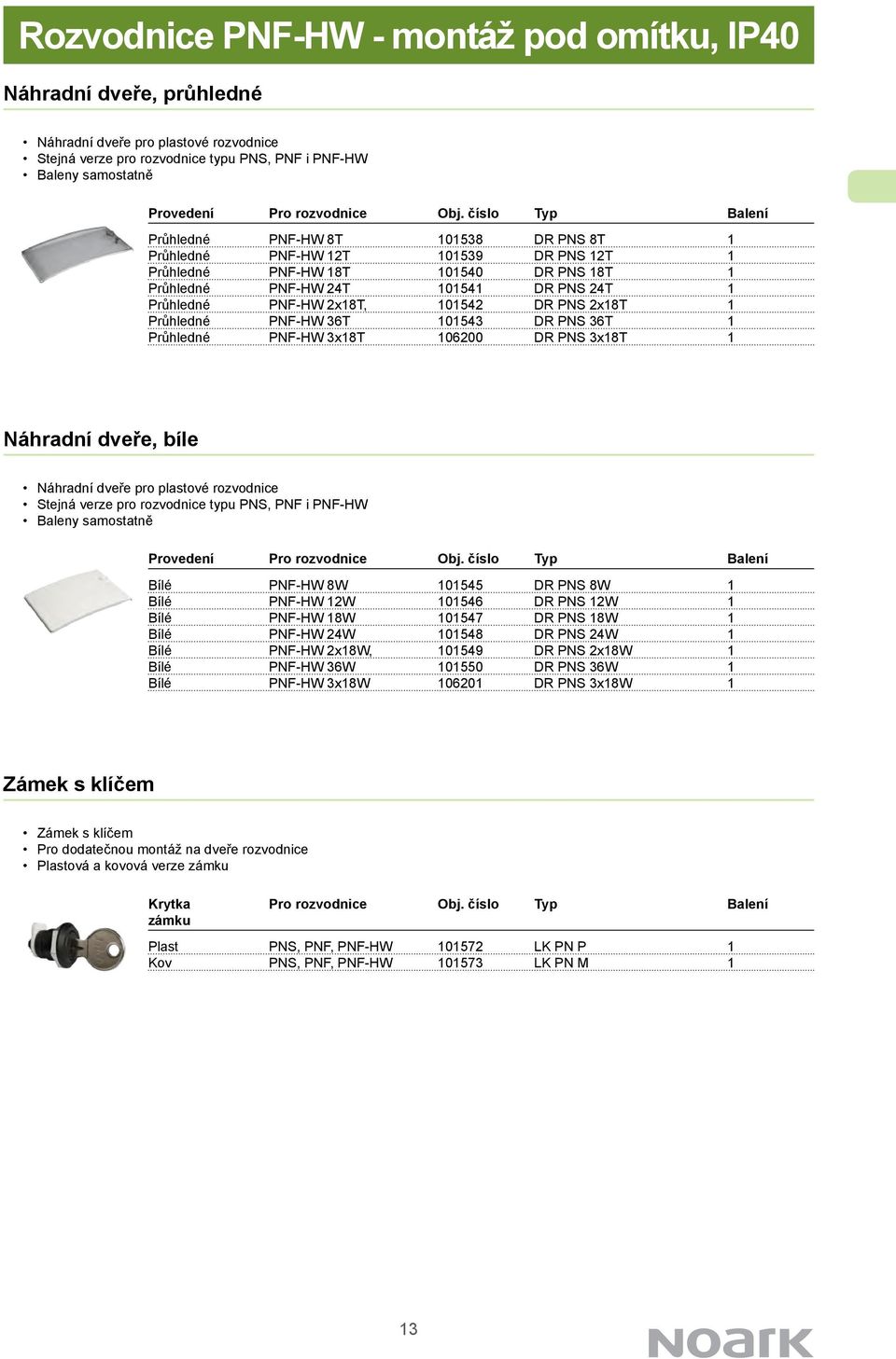 číslo typ Balení Průhledné PNF-HW 8T 101538 DR PNS 8T 1 Průhledné PNF-HW 12T 101539 DR PNS 12T 1 Průhledné PNF-HW 18T 101540 DR PNS 18T 1 Průhledné PNF-HW 24T 101541 DR PNS 24T 1 Průhledné PNF-HW