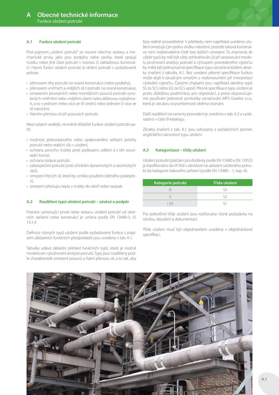 Obecné technické informace Funkce uložení potrubí - PDF Stažení zdarma