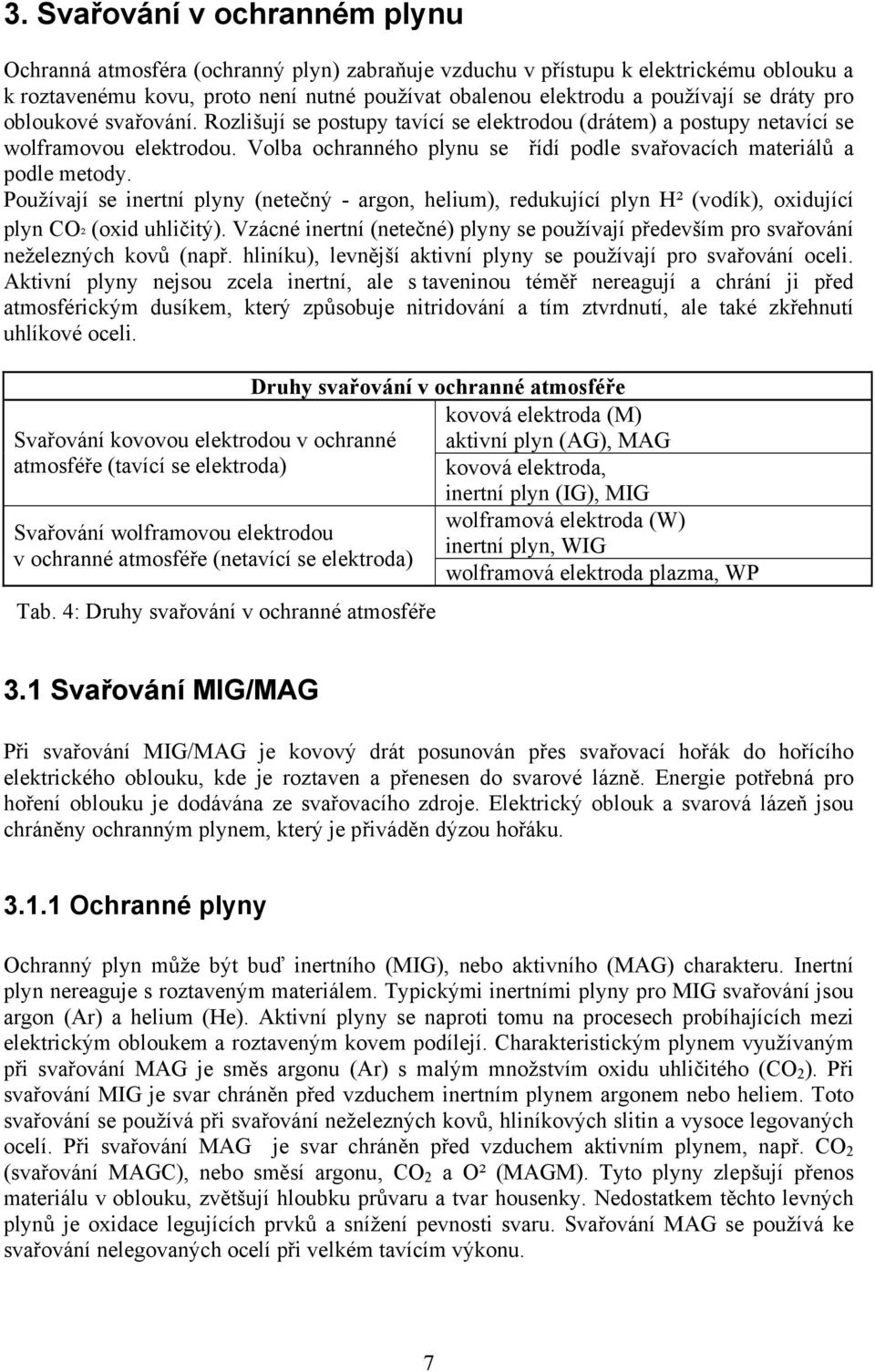 Volba ochranného plynu se řídí podle svařovacích materiálů a podle metody. Používají se inertní plyny (netečný - argon, helium), redukující plyn H² (vodík), oxidující plyn CO ² (oxid uhličitý).