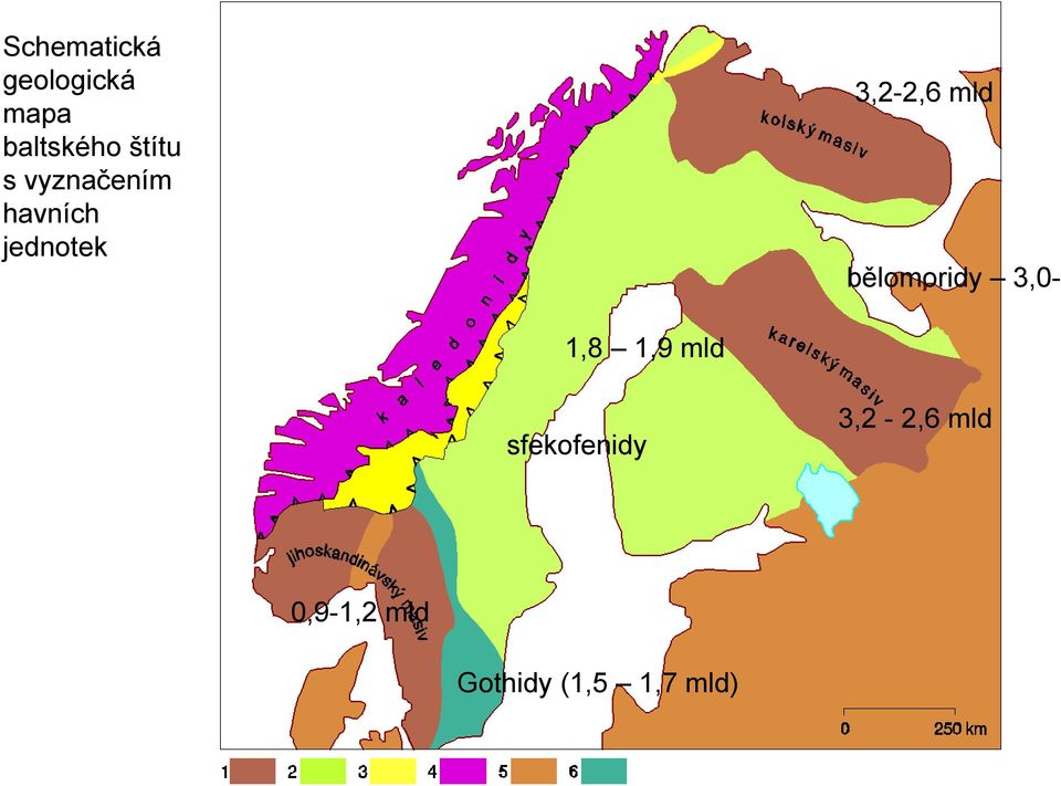 Přehledná tektonická mapa Evropy s vyznačením hlavních orogenních pásem -  PDF Stažení zdarma