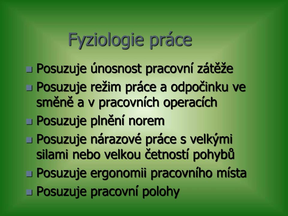 norem Posuzuje nárazové práce s velkými silami nebo velkou četností