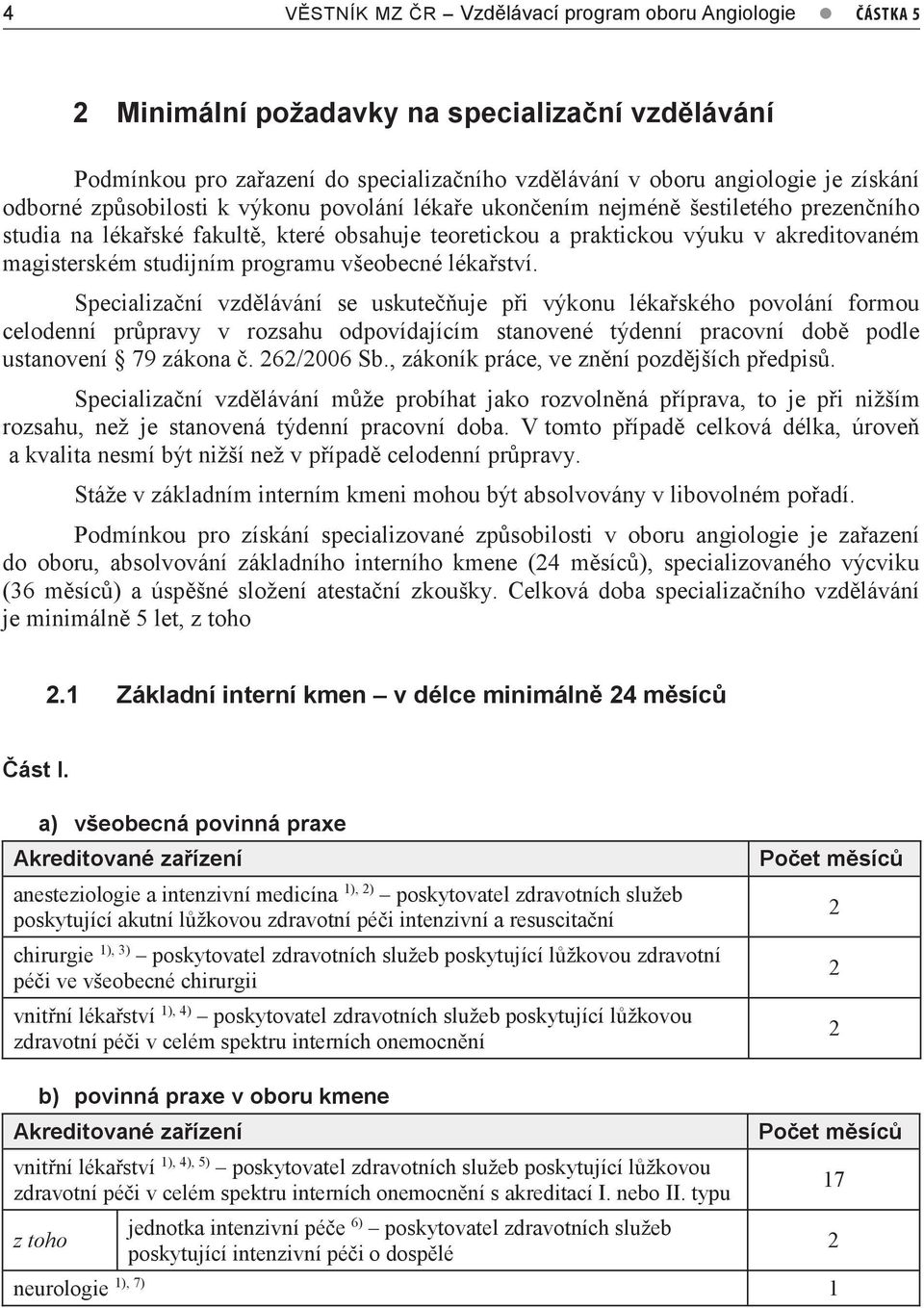 akreditovaném magisterském studijním programu všeobecné lékařství.