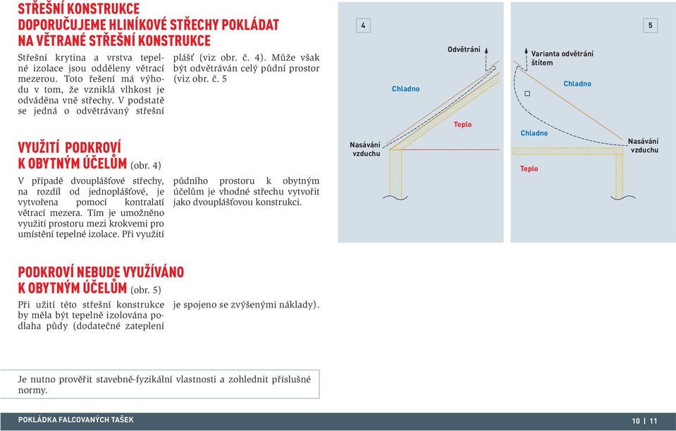 4). Může však být odvětráván celý půdní prostor (viz obr. č. 5 4 Chladno Odvětrání Varianta odvětrání štítem Chladno 5 VYUŽITÍ PODKROVÍ K OBYTNÝM ÚČELŮM (obr.