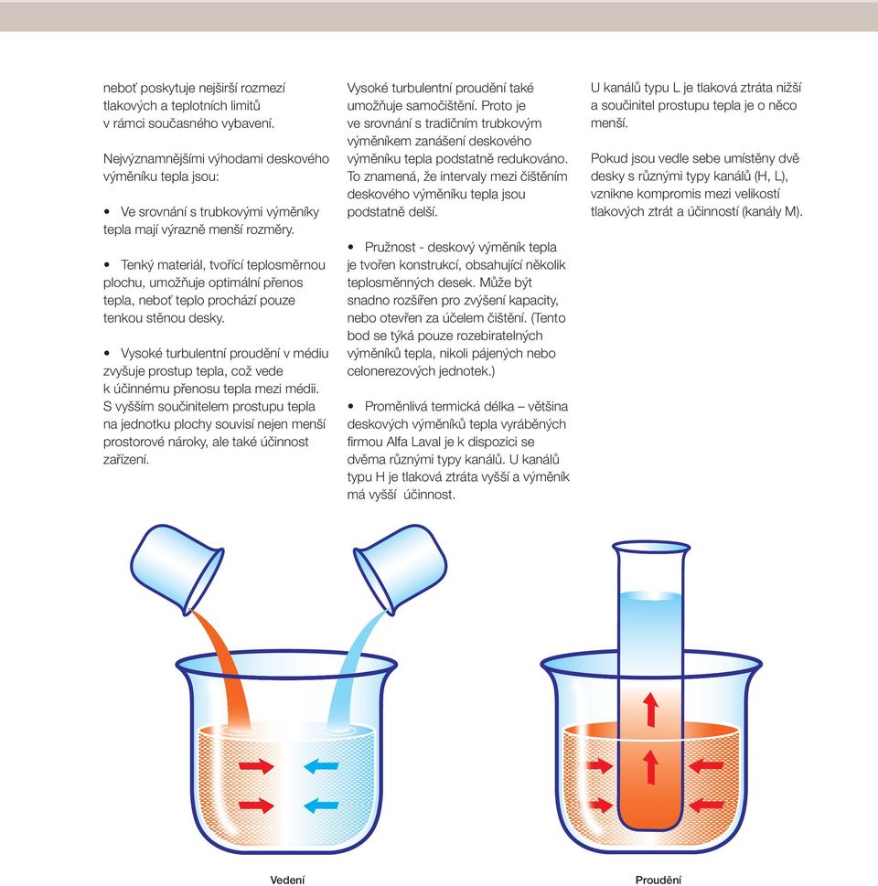 Tenký materiál, tvořící teplosměrnou plochu, umožňuje optimální přenos tepla, neboť teplo prochází pouze tenkou stěnou desky.