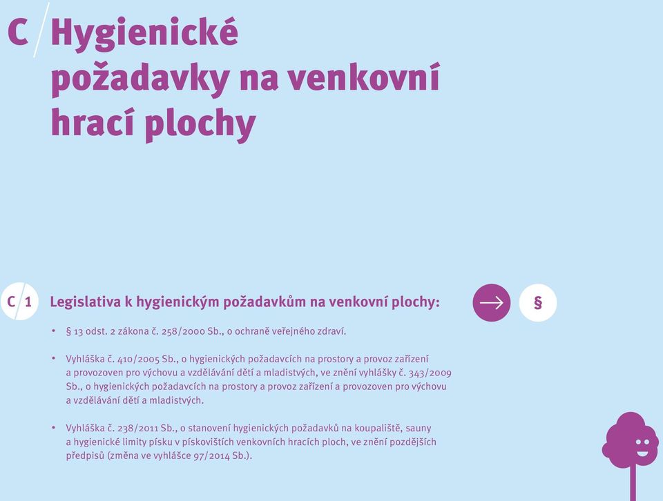 , o hygienických požadavcích na prostory a provoz zařízení a provozoven pro výchovu a vzdělávání dětí a mladistvých, ve znění vyhlášky č. 343/2009 Sb.