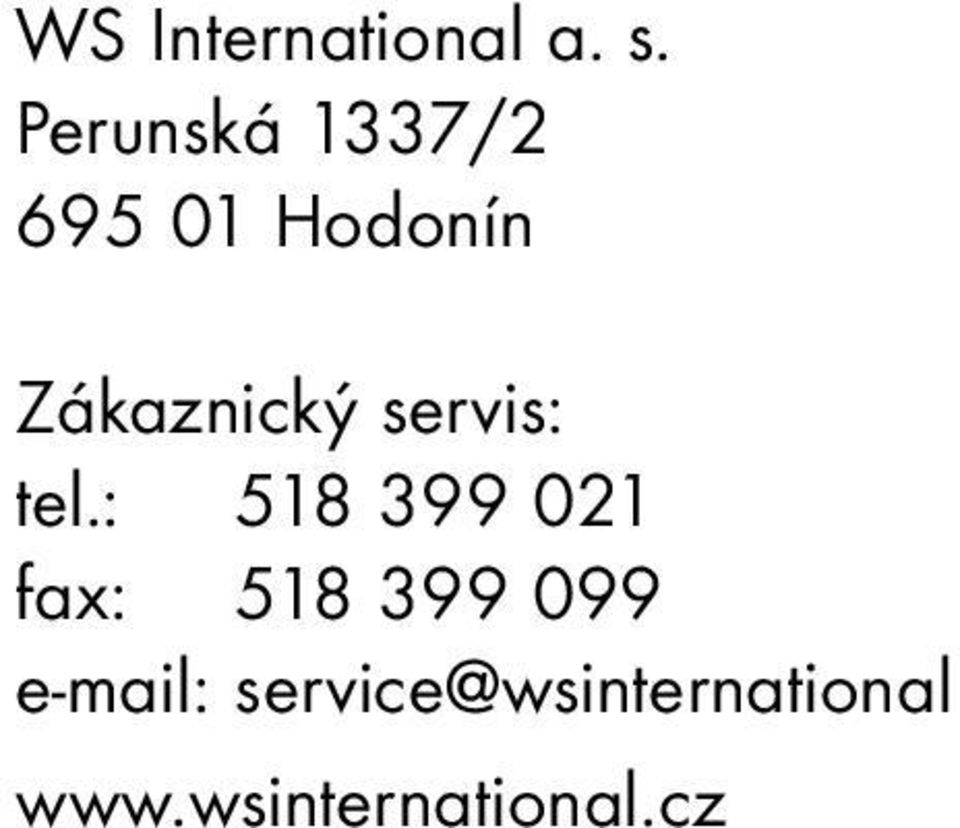 Zákaznický servis: tel.