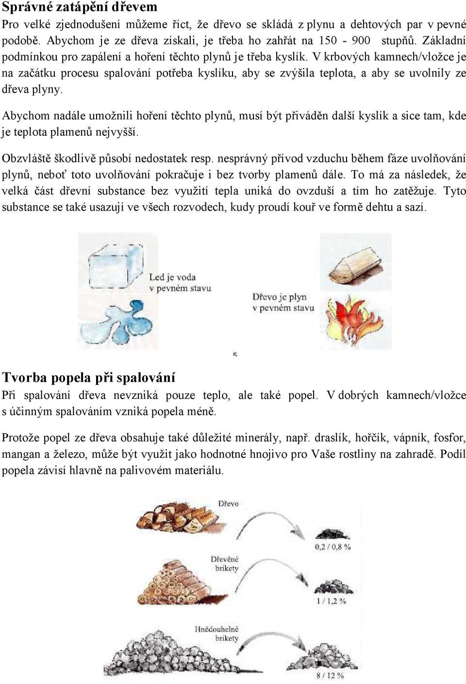 V krbových kamnech/vložce je na začátku procesu spalování potřeba kyslíku, aby se zvýšila teplota, a aby se uvolnily ze dřeva plyny.