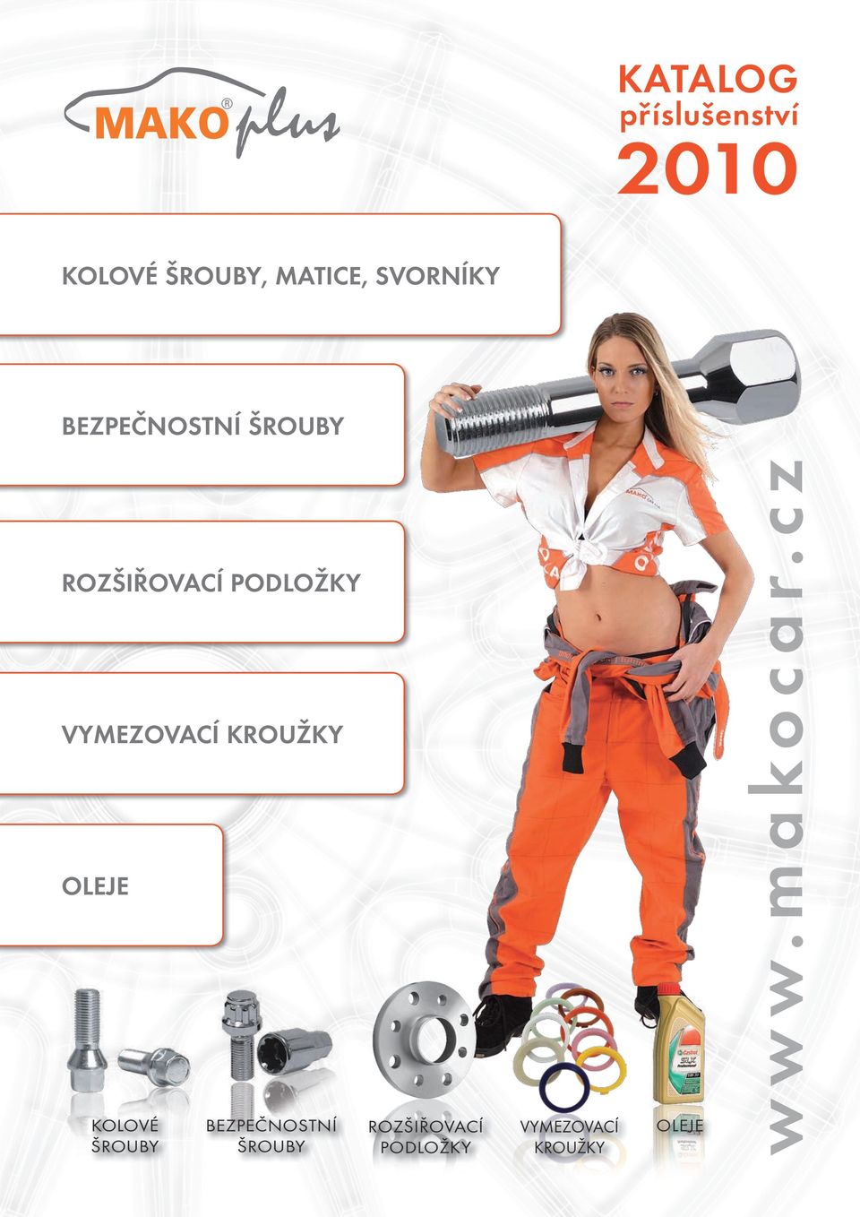 Vymezovací kroužky oleje kolové šrouby bezpečnostní
