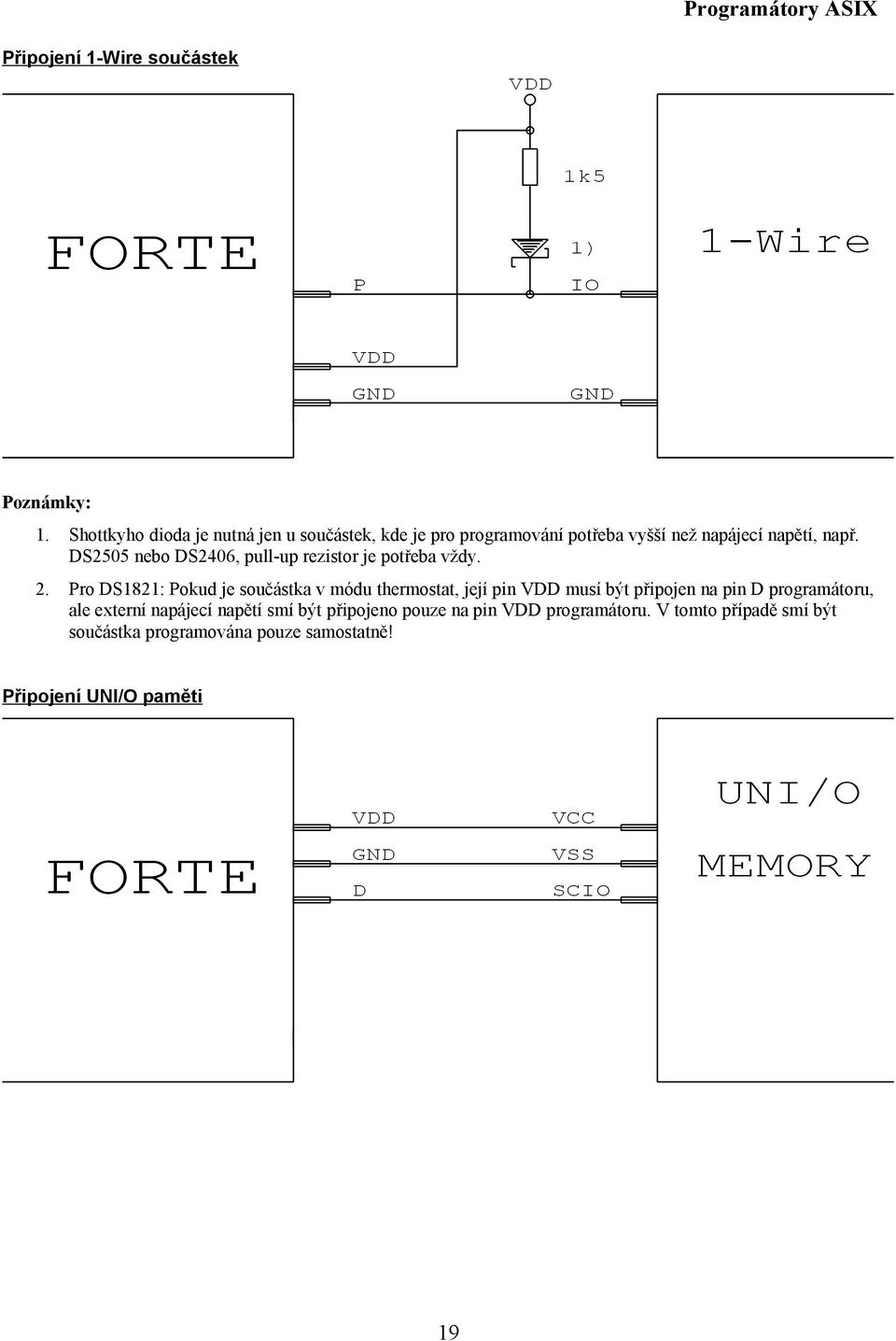DS2505 nebo DS2406, pull-up rezistor je potřeba vždy. 2.
