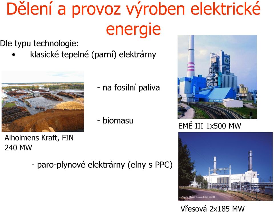 fosilní paliva Alholmens Kraft, FIN 240 MW biomasu EMĚ