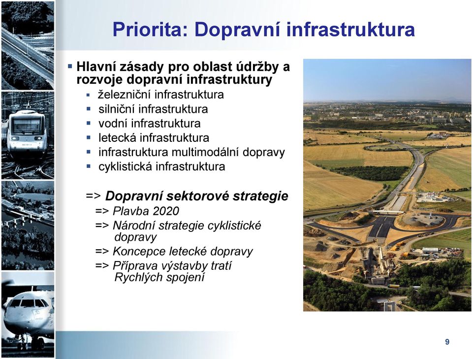 infrastruktura multimodální dopravy cyklistická infrastruktura => Dopravní sektorové strategie => Plavba