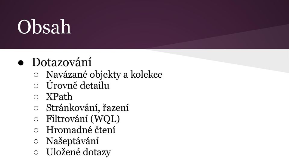 Stránkování, řazení Filtrování