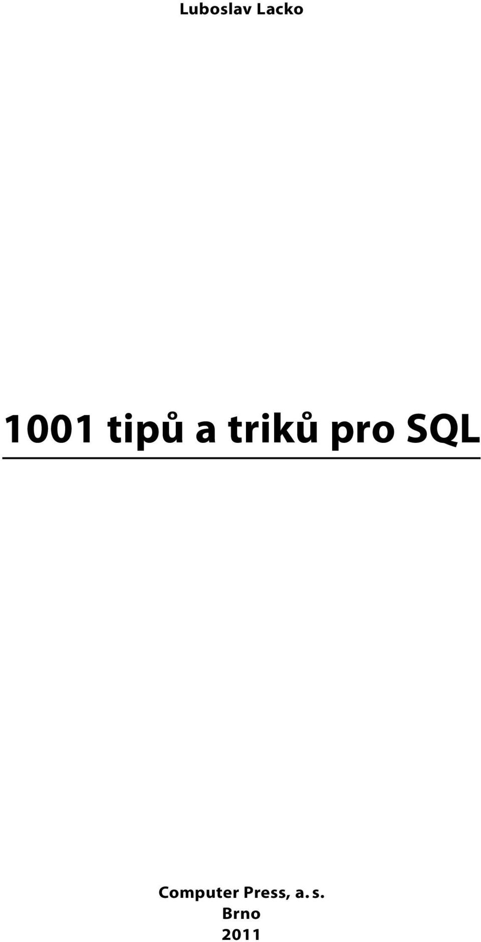 pro SQL Computer