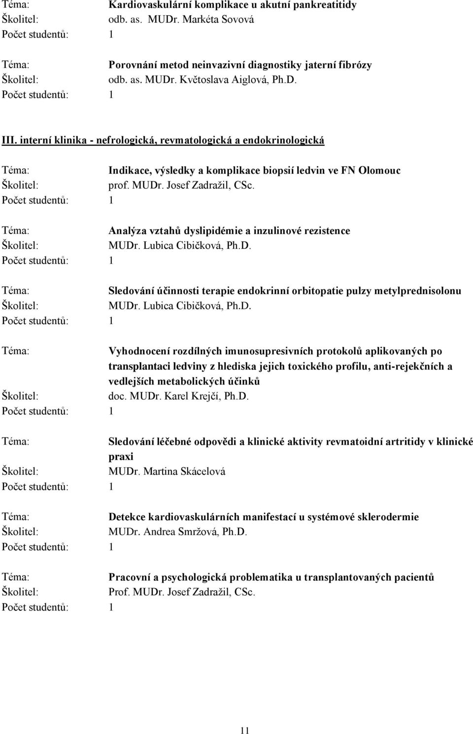 Analýza vztahů dyslipidémie a inzulinové rezistence MUDr