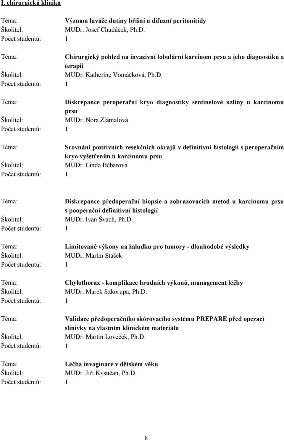 Nora Zlámalová Srovnání pozitivních resekčních okrajů v definitivní histologii s peroperačním kryo vyšetřením u karcinomu prsu MUDr.