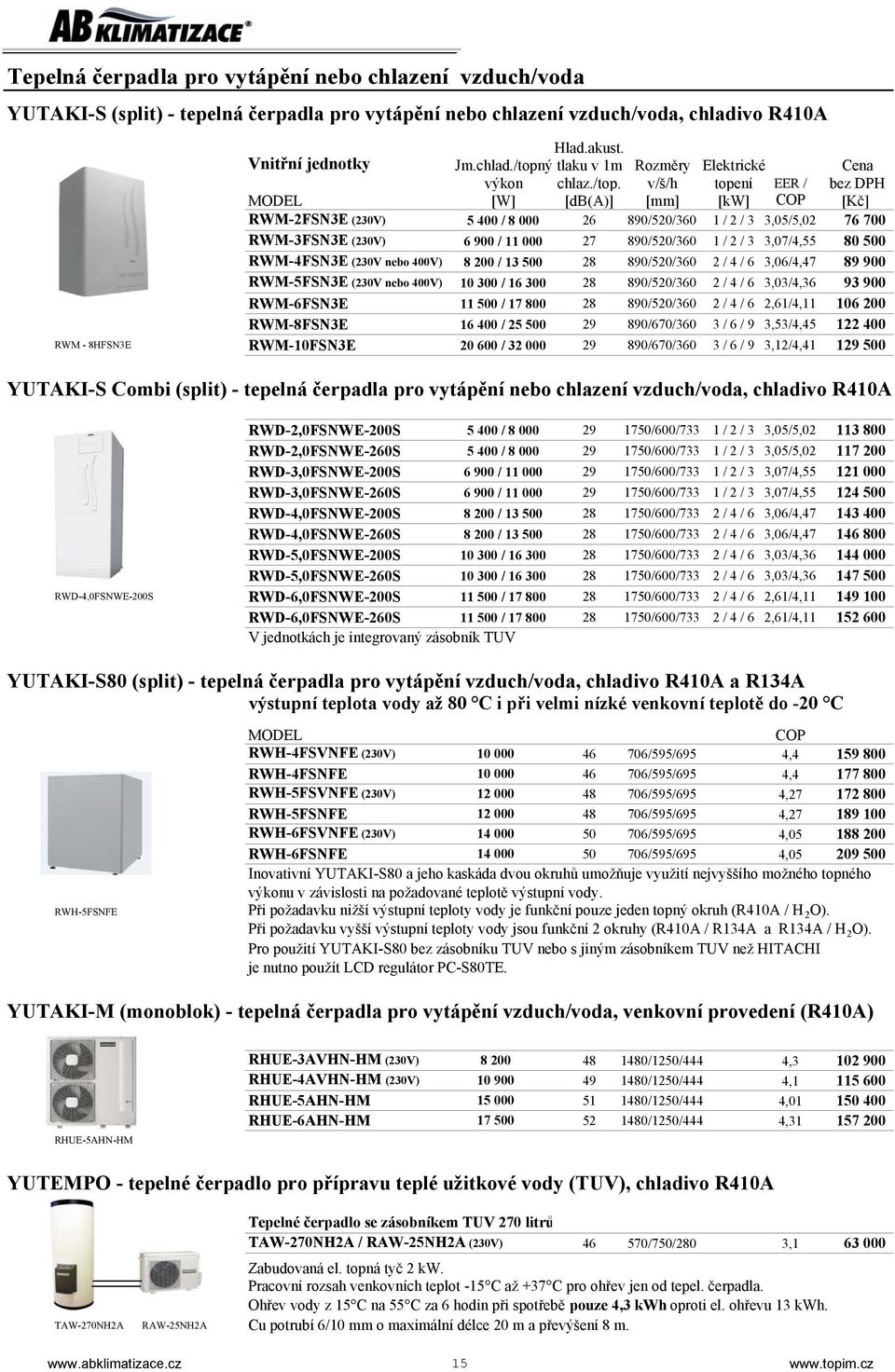 3,07/4,55 RWM-4FSN3E (230V nebo 400V) 8 200 / 13 500 28 890/520/360 2 / 4 / 6 3,06/4,47 RWM-5FSN3E (230V nebo 400V) 10 300 / 16 300 28 890/520/360 2 / 4 / 6 3,03/4,36 RWM-6FSN3E 11 500 / 17 800 28