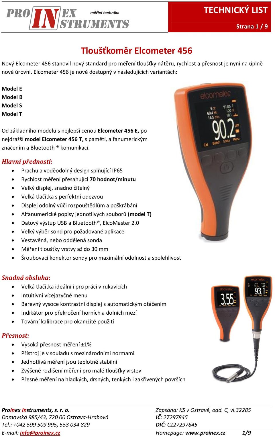 alfanumerickým značením a Bluetooth komunikací.