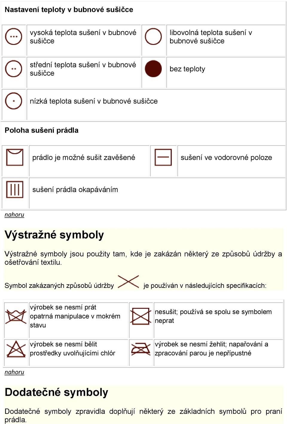 Symboly praní a ošetřování textilií - PDF Free Download